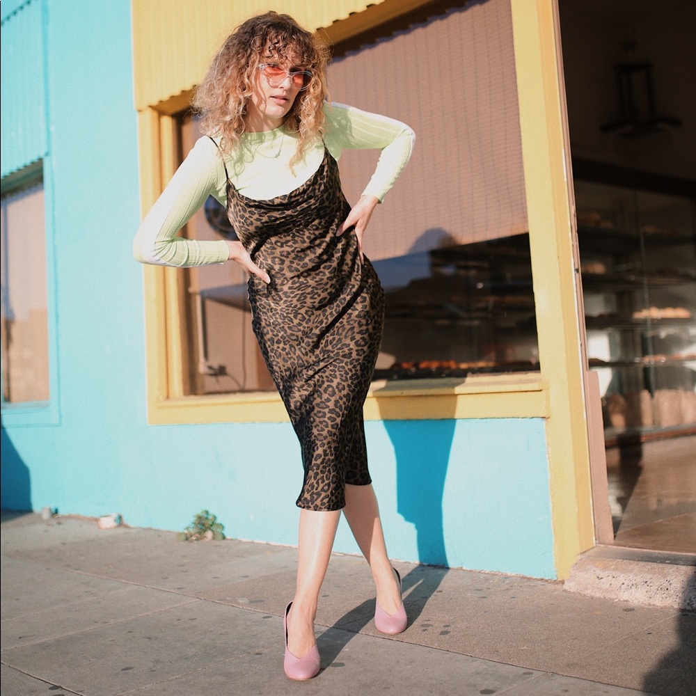 Zara Leopard Print Midi Dress